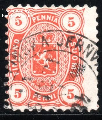 (image for) 1875-84 5 penni Orange (F/U)