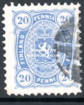 (image for) 1875-84 20 penni Blue (F/U)