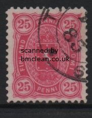 (image for) 1884 25p Red Perf 12½ (F/U)
