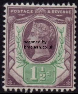 (image for) 1887-1900 1½d Purple & Green