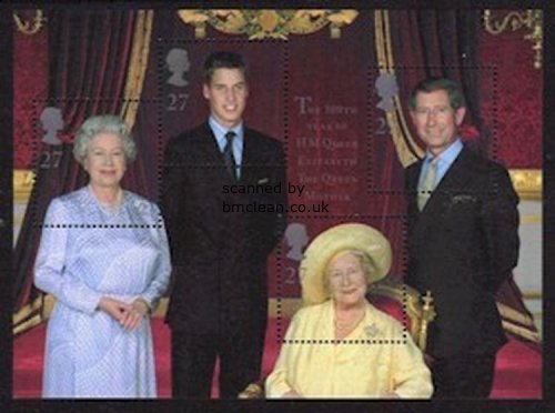 (image for) 2000 Queen Mother 100th Birthday M/S