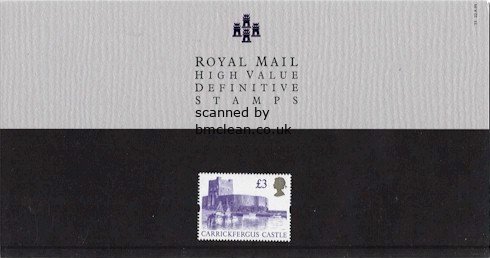 (image for) 1995 £3 Carrickfergus Castle