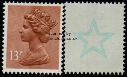 (image for) 13p Pale Chestnut Center Band Type 2 Underprint