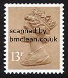 (image for) 13p Pale Chestnut Centre Band