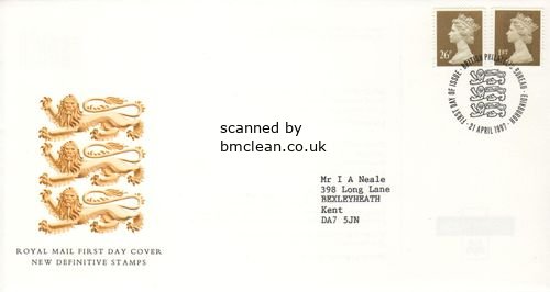 (image for) 1997 1st & 26p Gold Definitives