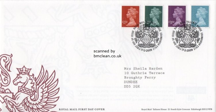 (image for) 2009 New High Value Definitives (4v)