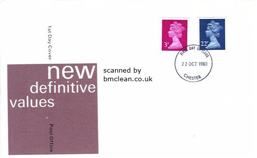 (image for) 1980 Definitives 3p & 22p