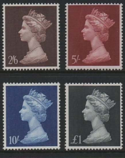 (image for) 1969 Machin High Values (4v) - Click Image to Close