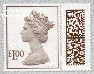 (image for) £1.00 Brown Barcode Machin