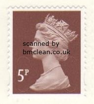 (image for) 5p Dull Red Brown