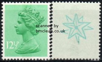 (image for) 12½p Light emerald Center Band Type 1 Underprint - Click Image to Close