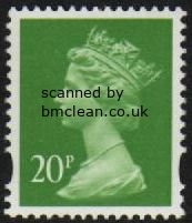 (image for) 20p Bright Green Centre Band