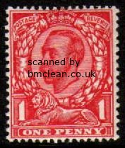 (image for) 1912 1d Scarlet Imp. Crown Watermark U/M