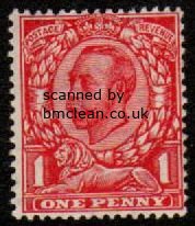 (image for) 1912 1d Scarlet 'Multiple Cypher' Watermark (U/M)