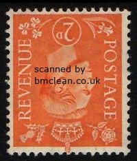 (image for) 2d. Pale Orange Inv. Watermark (M/M)