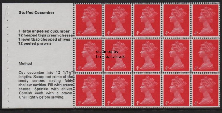 (image for) 1969 Cooks Booklet Pane 2