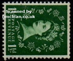 (image for) St. Edwards 1½d Green (Wmk. Sideways)