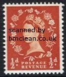 (image for) Mult. Crowns ½d Orange Chalky Paper