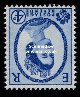 (image for) Mult. Crowns 4d Deep Blue Inverted Wmk.