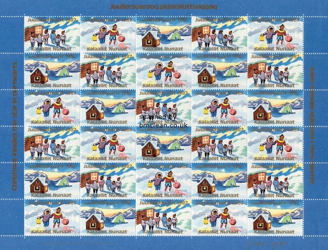 (image for) 1982 Christmas Seals Sheet