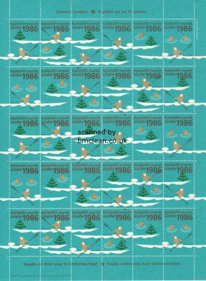 (image for) 1986 Christmas Seals Sheet (Perf.)