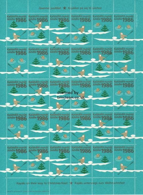 (image for) 1986 Christmas Seals Sheet (Perf.)