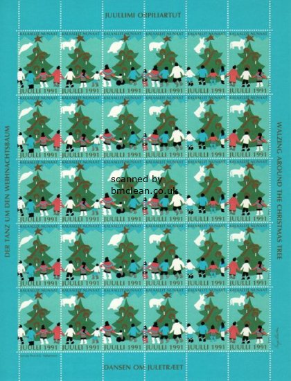 (image for) 1991 Christmas Seals Sheet (Perf.)