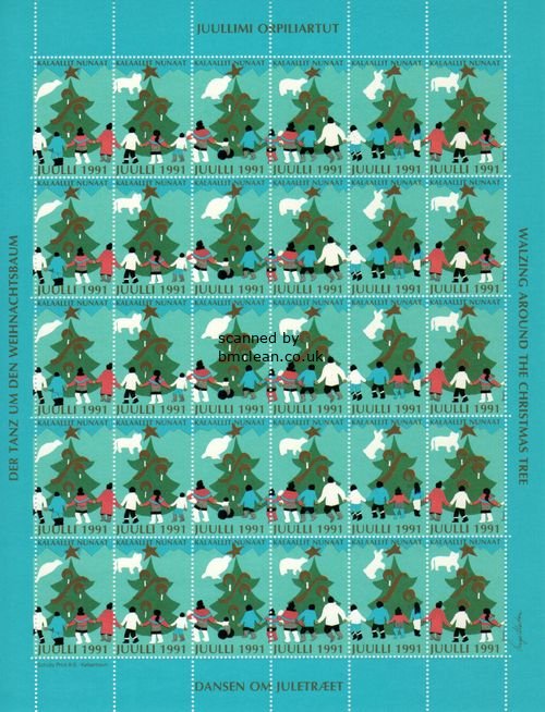 (image for) 1991 Christmas Seals Sheet (Perf.)