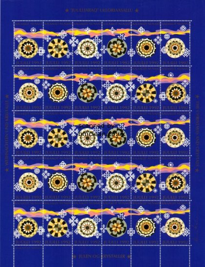 (image for) 1992 Christmas Seals Sheet (Imperf.)