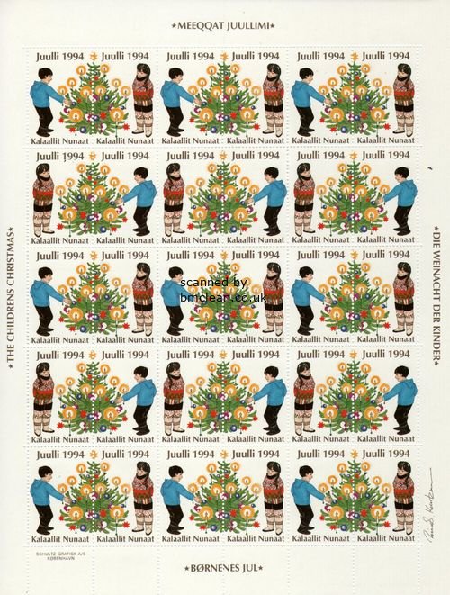 (image for) 1994 Christmas Seals Sheet (Imperf.)