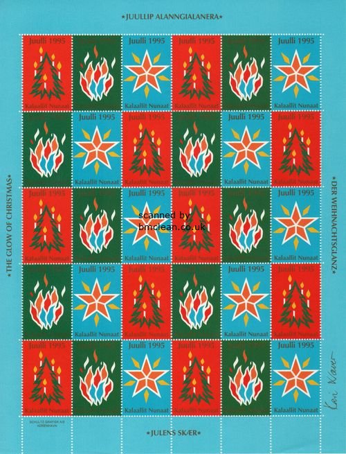 (image for) 1995 Christmas Seals Sheet (Imperf.)