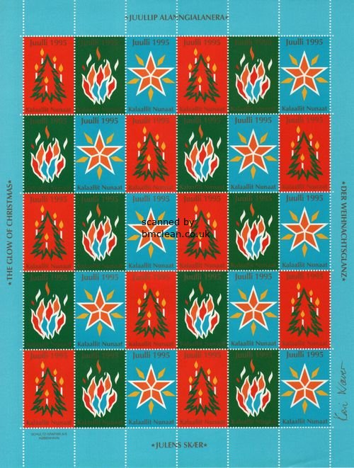 (image for) 1995 Christmas Seals Sheet (Perf.)