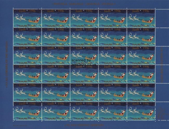 (image for) 1996 Christmas Seals Sheet