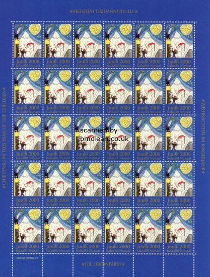 (image for) 2000 Christmas Seals Sheet (Imperf.)