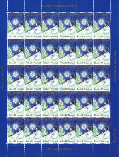 (image for) 2001 Christmas Seals Sheet (Perf.)