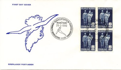 (image for) 1980 Folk Art - Eskimo Family - 4 Block