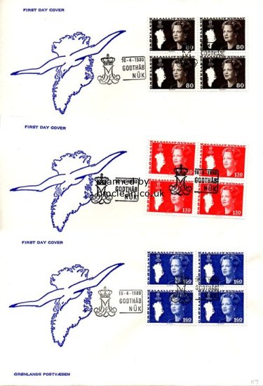 (image for) 1980 Queen Margrethe Definitives (Official) 4 Blocks