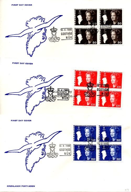 (image for) 1980 Queen Margrethe Definitives (Official) 4 Blocks
