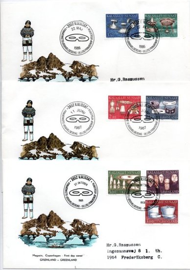 (image for) 1986 to 1988 Craft Artefacts FDC Set (3 covers) - Click Image to Close