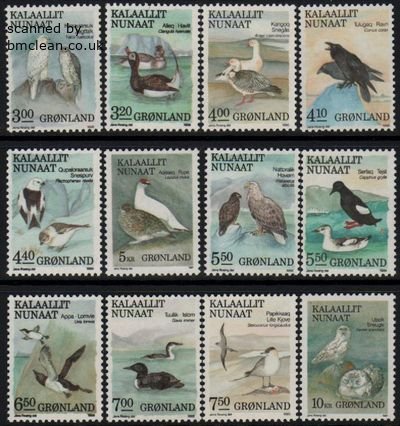 (image for) 1987-90 Greenland Birds Set