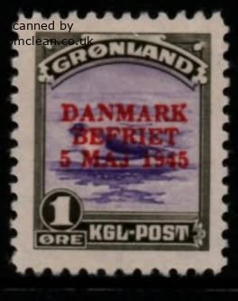 (image for) 1ø Violet and Brown (Red Overprint)