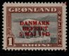 (image for) 1 Kr Grey and brown (Red Overprint)