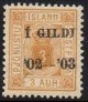 (image for) 1902 Official I GILDI 3a Orange Perf 12½