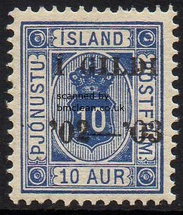 (image for) 1902 Official I GILDI 10a Blue Perf 12½ - Click Image to Close