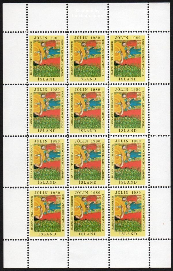 (image for) 1980 Christmas Seals (Sheet)