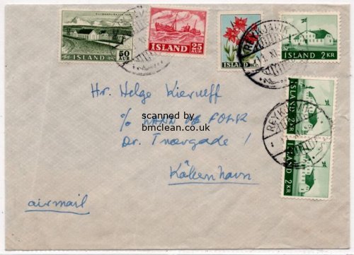 (image for) 1959 Airmail Cover to Copenhagen