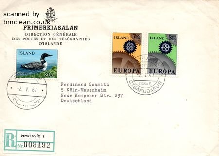 (image for) 1967 Registered Cover to Germany