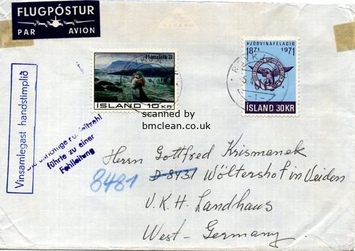 (image for) 1972 Registered Cover to Germany