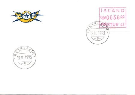 (image for) 1993 Machine Labels POSTUR 03 FDC