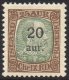 (image for) 1921 20a on 25a Green & Brown 1